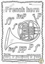 Music Coloring Instrument Bugle Trumpet Cornet Contains Trombone Flugelhorn sketch template
