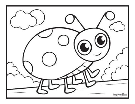 printable ladybug coloring pages  sheets  color easy peasy  fun