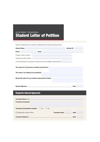sample petition letter templates   ms word excel