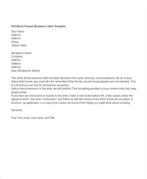 form  business letter    letter template collection