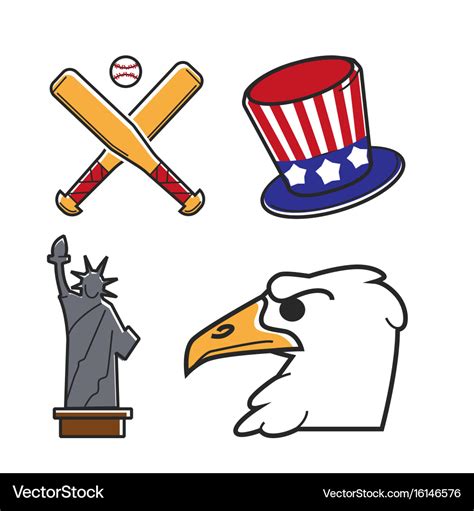 common symbols  united states  america vector image