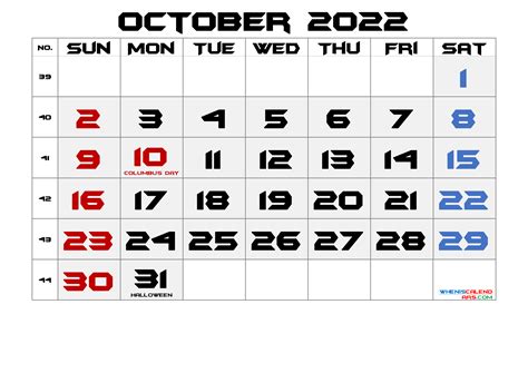 printable october  calendar  holidays  templates