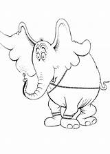 Horton Coloring Pages Hears Who Elephant Getcolorings Library Clipart Comments sketch template