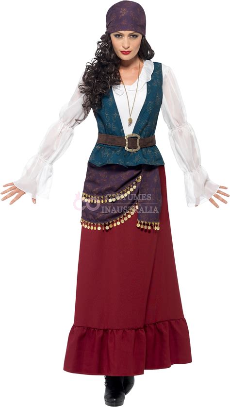 Womens Deluxe Pirate Buccaneer Beauty Costume Caribbean Wench