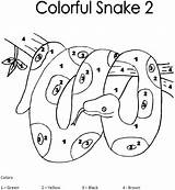 Worksheet Numbers Snakes Colorful sketch template