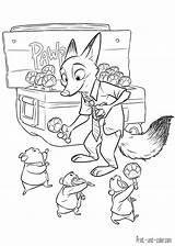 Zootopia sketch template