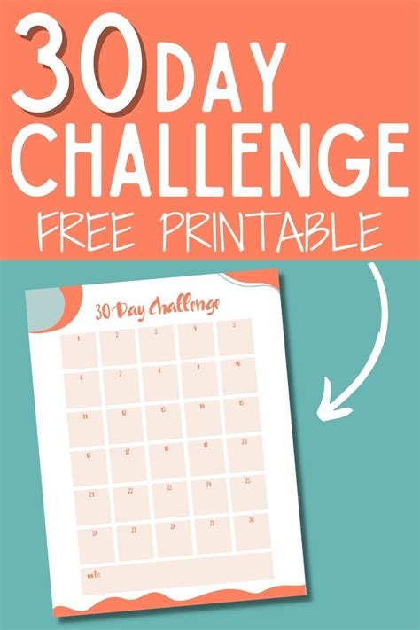 printable  day challenge calendar originalmom