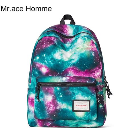 women backpack anime 3d galaxy printing school backpacks book bags for
