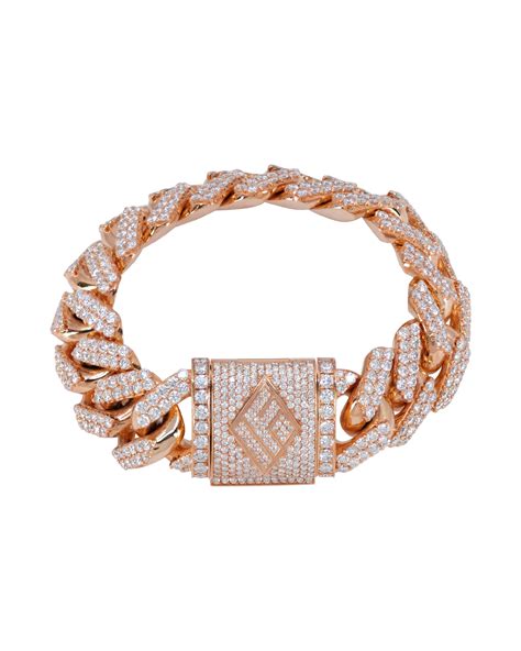 diamond cuban link bracelet 13mm if and co