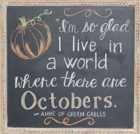 october anne  green gables quote fall chalkboard green gables anne  green gables