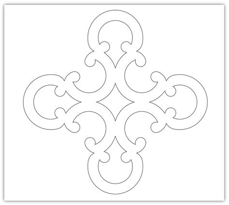 imaginesque curled cross pattern