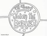 Baptist John Coloring Pages Printable sketch template