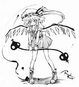 Flandre Scarlet Touhou Laevatein Anime Zerochan sketch template
