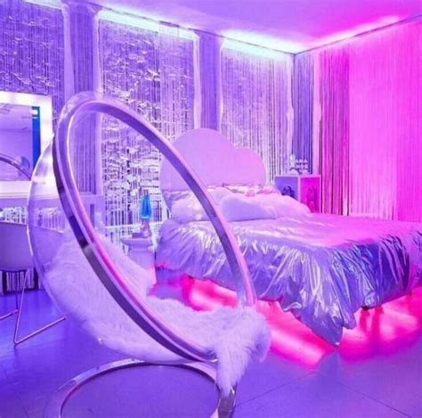 Cuarto Aesthetic Neon Bedroom Room Inspiration Bedroom Girl Bedroom