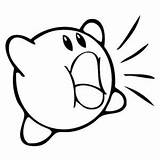 Kirby Shouting Magician sketch template