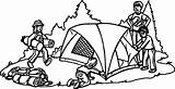 Coloring Pages Camper Camping Tent Popular sketch template