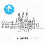 Vilnius Lithuania sketch template