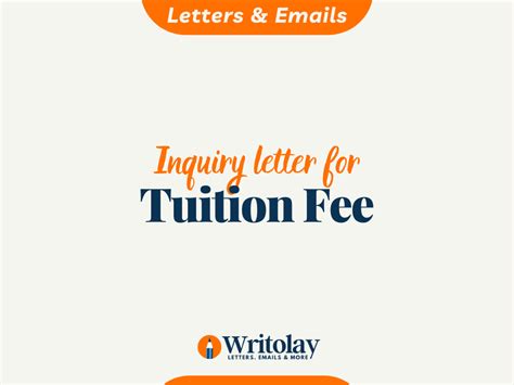 tuition fee inquiry letter   templates writolay