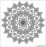 Mandala Adults Pages Coloring sketch template