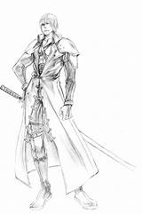 Sephiroth Dante sketch template