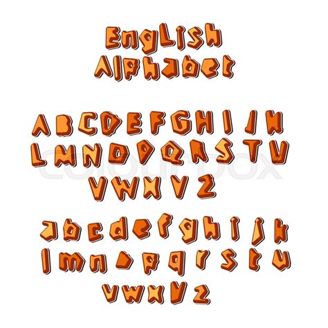 english alphabet letters set vector stock vector colourbox