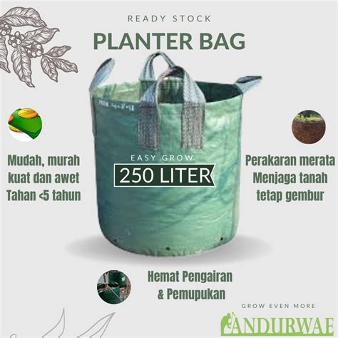 planter bag  liter easy grow nandurwae
