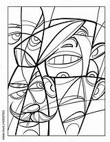 Cubist sketch template