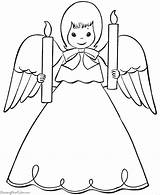 Coloring Christmas Pages Angel Angels Christian Cute Kids Printable Story Print Color Gabriel Decorations Angle Colouring Simple Getcolorings Gif Popular sketch template