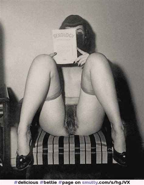 bettie page reading a copy of sexology bettie page