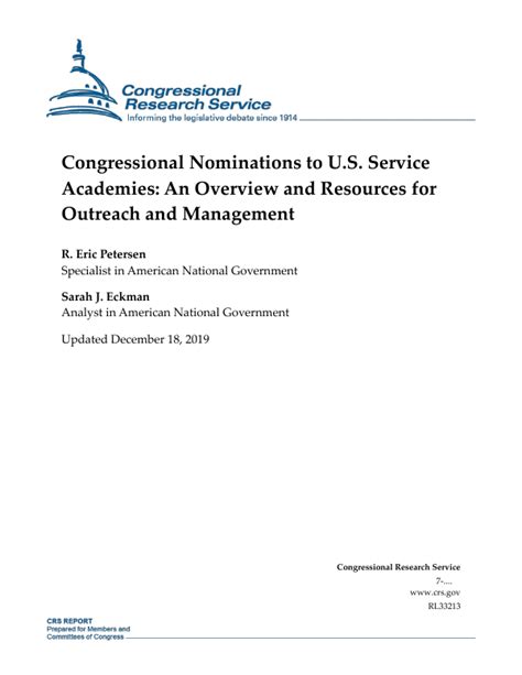 congressional nominations   service academies  overview
