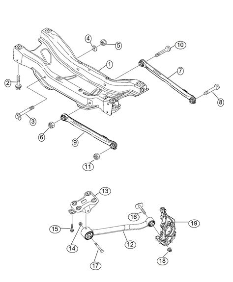 jeep renegade control arm assembly guide rod rear suspension front aa myrtle