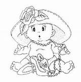 Baby Stamps Digital Coloring Pages Babies Girl Digi Stamp Copics Cards Kids sketch template