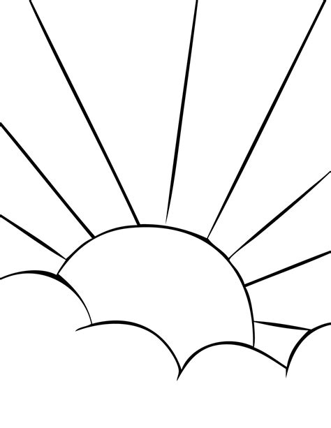 sun coloring  kids printable coloring pages clipart