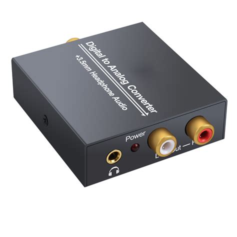 digital optical coaxial toslink to analog rca l r 3 5mm audio converter