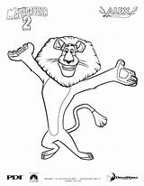 Madagascar Coloring Pages Alex Lion Kids sketch template