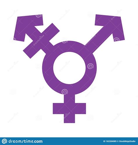 transgender symbol in simple outline violet color design sexual