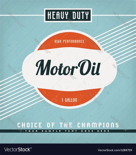 motor oil label royalty  vector image vectorstock