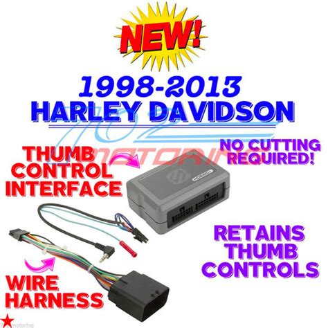 harley touring radio install adapter  thumb control interface stereo
