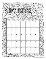 Calendar Coloring Printable September Color 2021 Kids Pages Woojr Drawing Woo Jr Calander Colouring Sep Activities Planner Board Calender August sketch template