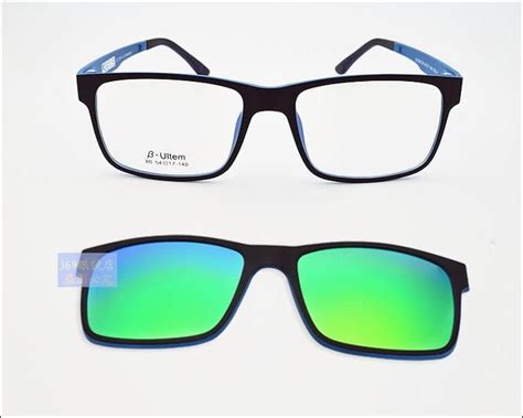 ultra light tungsten titanium glasses frame with magnet clip myopia gl