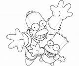Simpsons Simpson Homer Coloringhome Uniquecoloringpages Coloriages sketch template