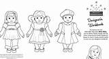 Coloring Doll American Girl Pages Print Kids sketch template