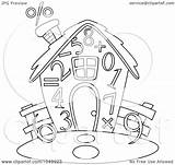 Outline Coloring Illustration Number House Royalty Bnp Studio Rf Clip Clipartof 2021 sketch template