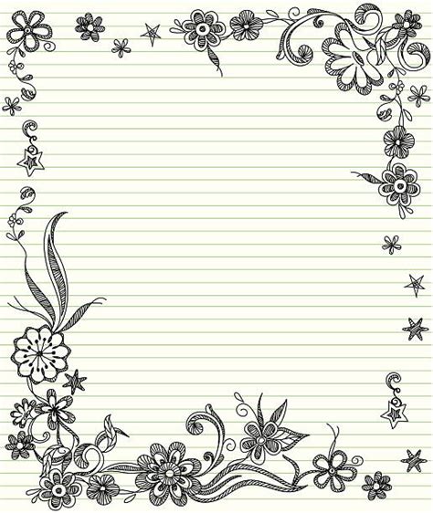 lined paper  border   images   printable spring
