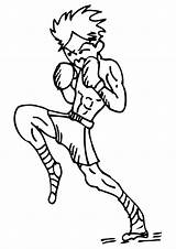 Boxing Coloring Pages Books Printable sketch template