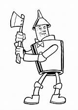 Oz Tin Man Wizard Colouring Games Funland Lion Shiney sketch template