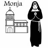 Monjas Monja Pintar Apexwallpapers sketch template