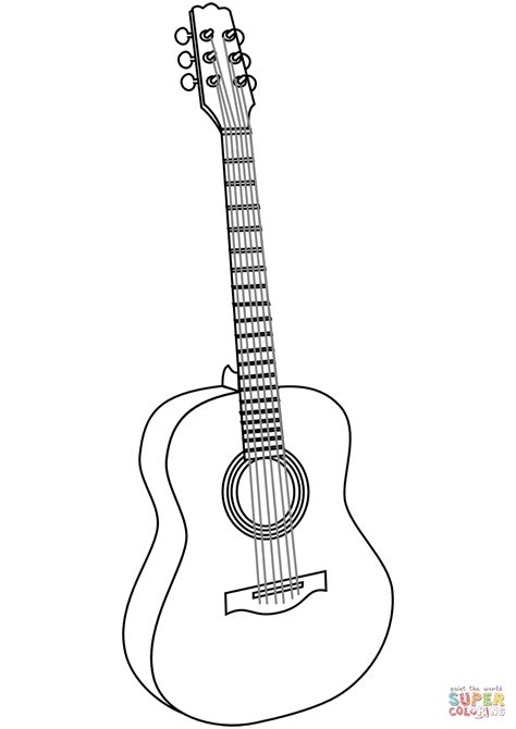 guitar coloring page  printable coloring pages