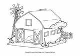 Coloring Farm Colouring Barn Pages Shed Printable House Kids Print Cartoon Draw Barnyard Farms Village Activityvillage Animals Drawings Animal Book sketch template