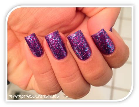 colors   empress nails notd glitter saturday nail polish